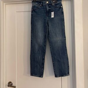 Express Dark Blue Straight Leg Jeans